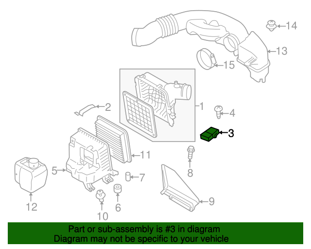 20082019 Subaru Mass Air Flow Sensor 22680AA38A Subaru Parts Store