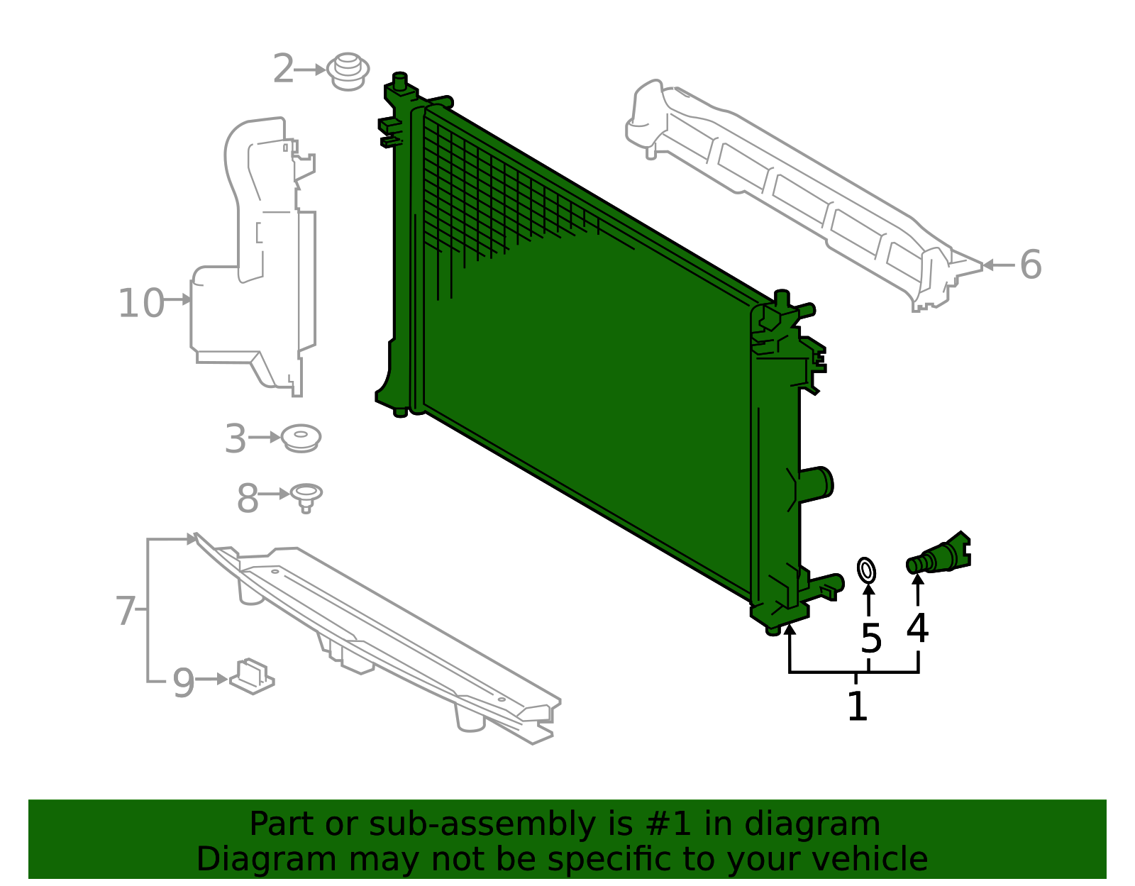 1640024340 - Radiator Assembly 2020-2022 Toyota Corolla