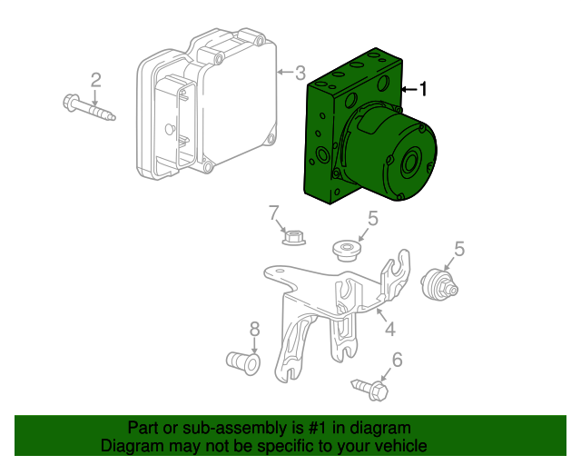 Electronic Brake Control Module with Brake Pressure Modulator 84652175