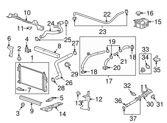 GM OEM-Engine Coolant Thermostat Housing 12597172