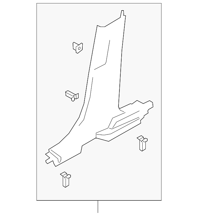 Genuine OEM Ford Trim B Pillar LJ7Z7824347AA OEM Ford Parts