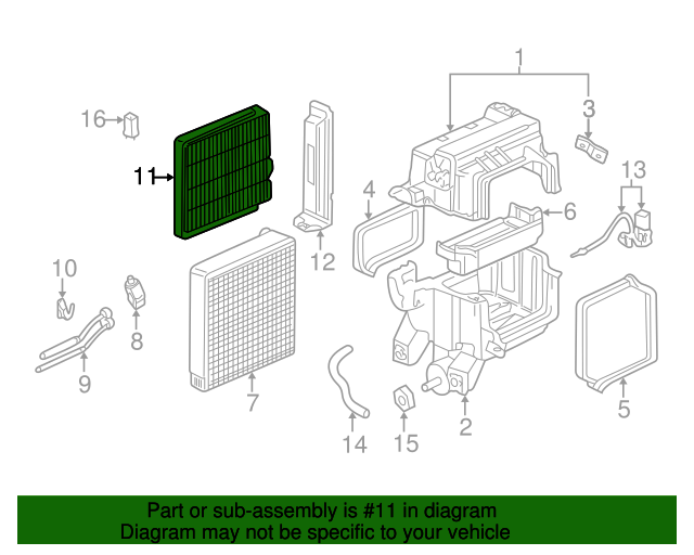 80290S0XA02 Element, Dust/Pollen Filter 19992008 Honda Honda