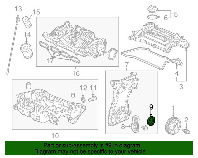 20162020 Honda 1823 Honda Accord/ Civic/ CRV 1.5L Rear Main Seal