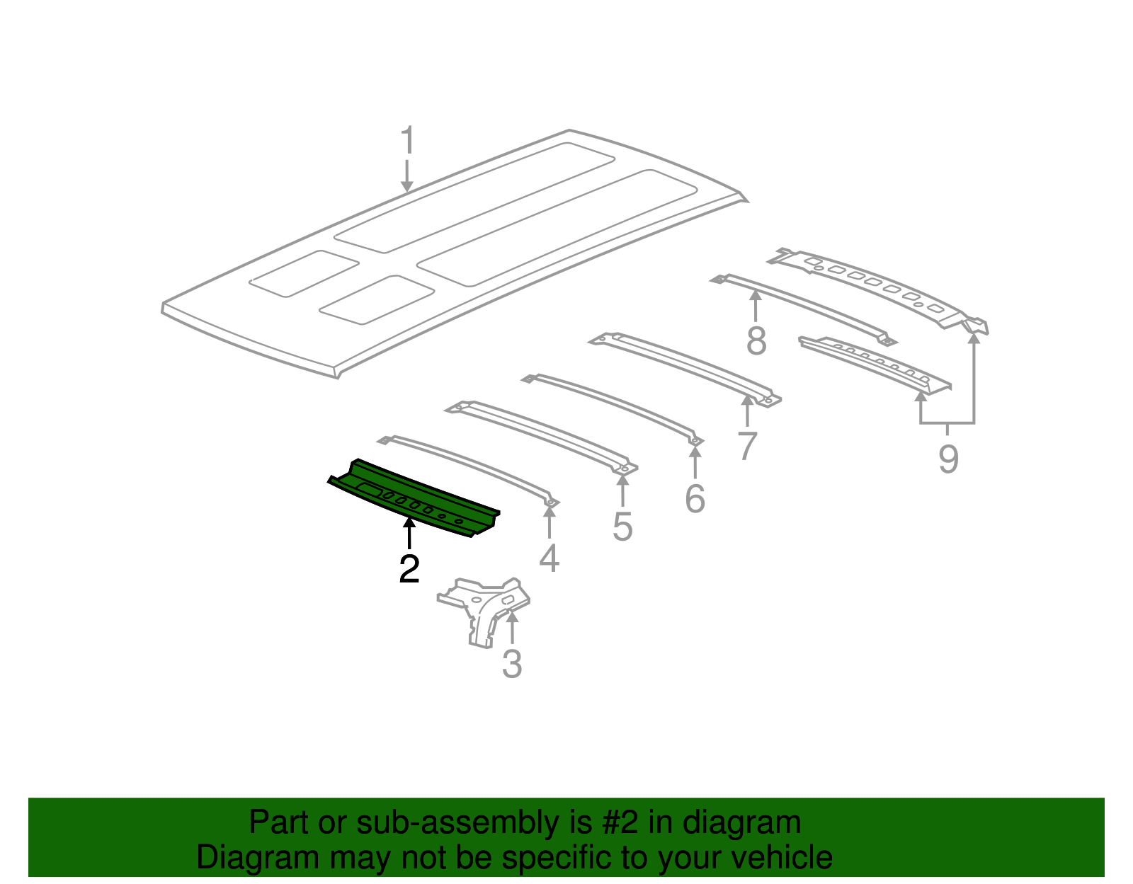 Panel-Roof Front Hdr - GM (20927508)