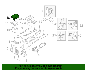 84660-2J000WK - Compartment Door 2009 Kia Borrego | Kia.Parts Store