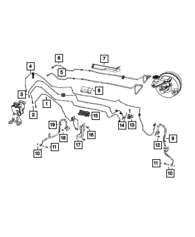 2017 Chrysler Pacifica Brake & Fuel Line Shield 68313610AB Mopar Estores