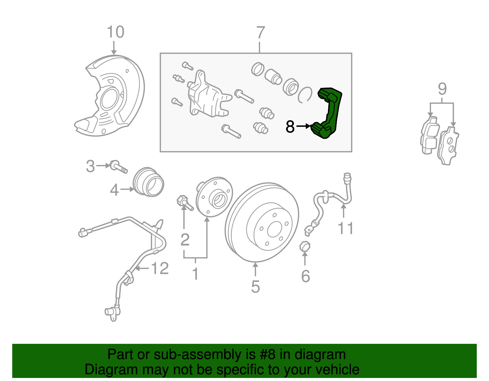 Caliper Mount - Toyota (47722-12040)