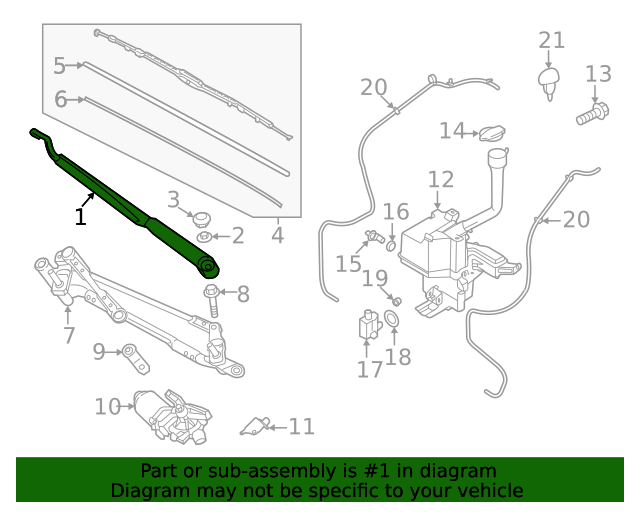 98311R5000 Wiper Arm 20212022 Kia Sorento Kia.Parts Store
