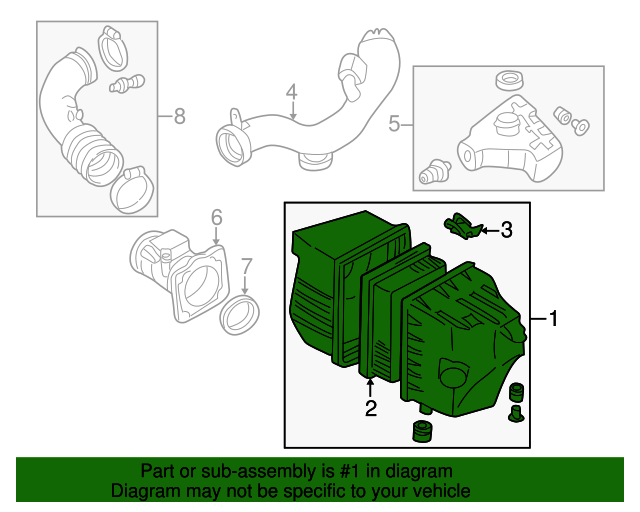 20052008 Ford OEM Air Cleaner Assembly 5L8Z9600AA OEM Ford Parts