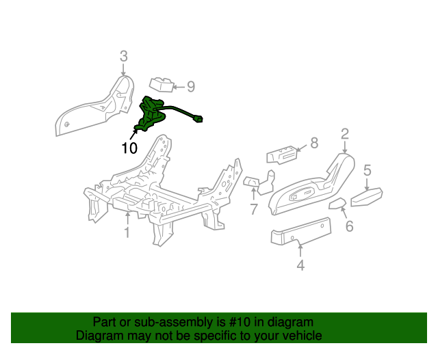 20072009 GM Driver Seat Heater Control Wiring Harness 19150913