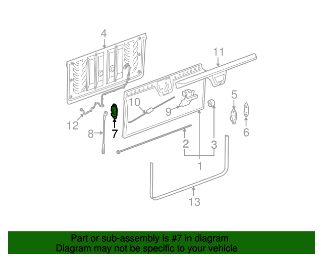 2007-2014 Tailgate Lock Kit For Chevrolet Silverado Or GMC Sierra 22755305 OEM E - Foto 9