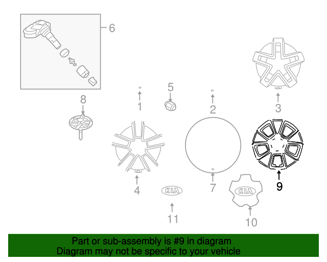 20102013 Kia Soul OEM NEW 201013 Kia Soul Hatchback 15" Wheel Hub Center Cap Assembly 52960