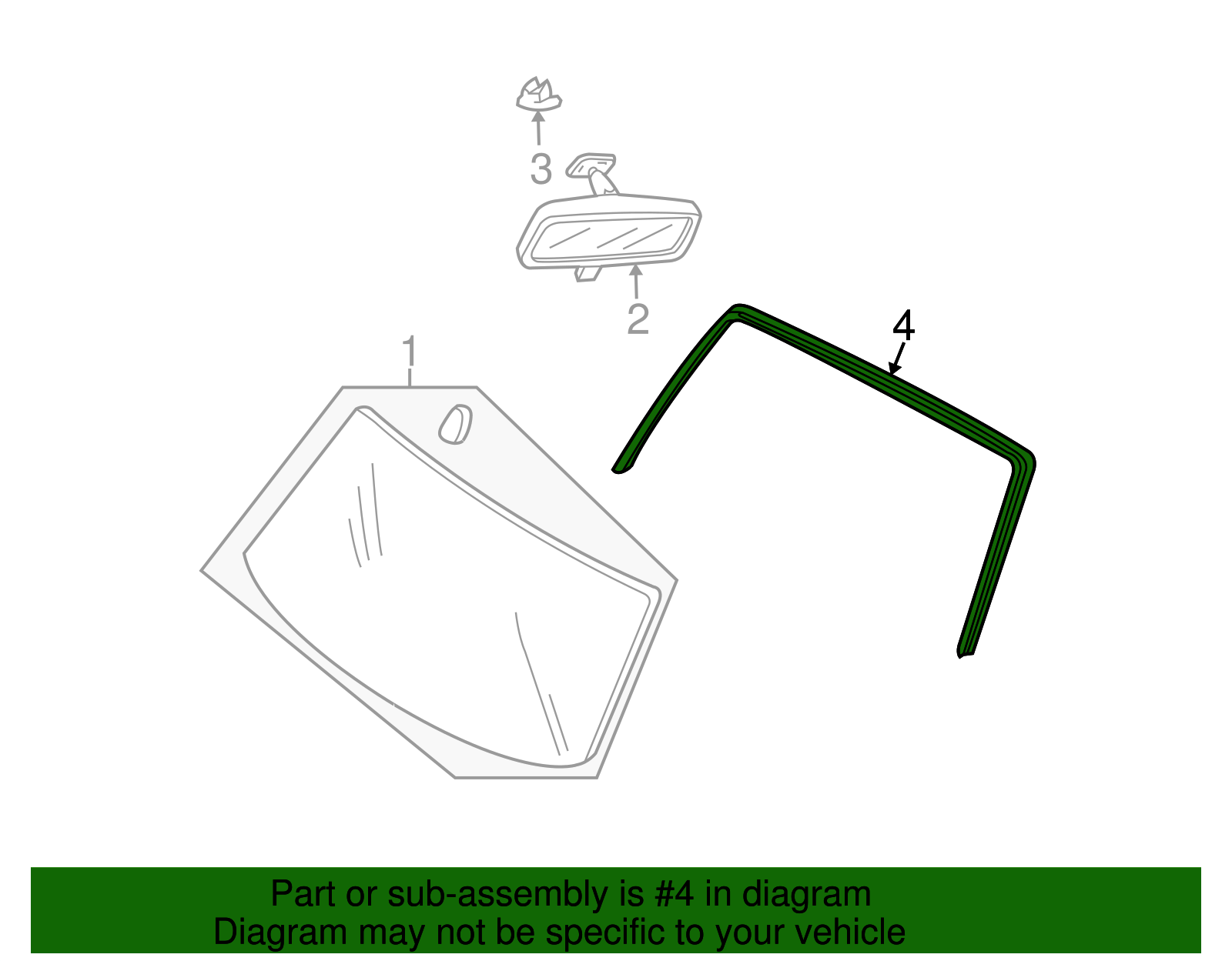 Reveal Molding - Ford (YL8Z-7803144-AA)