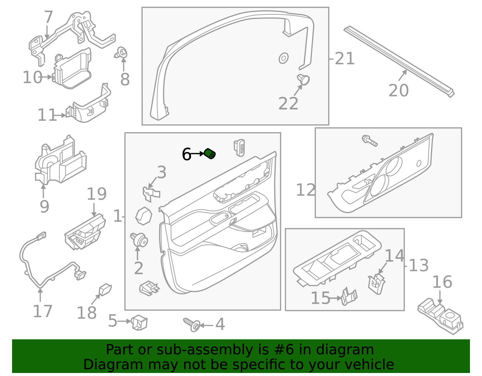 Door Trim Panel Stop - Ford (GD9Z-54265A28-A)
