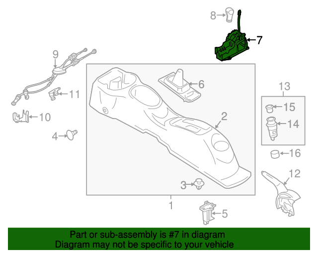 20122019 Nissan Gear Shift Assembly 341011HM0A QuirkParts