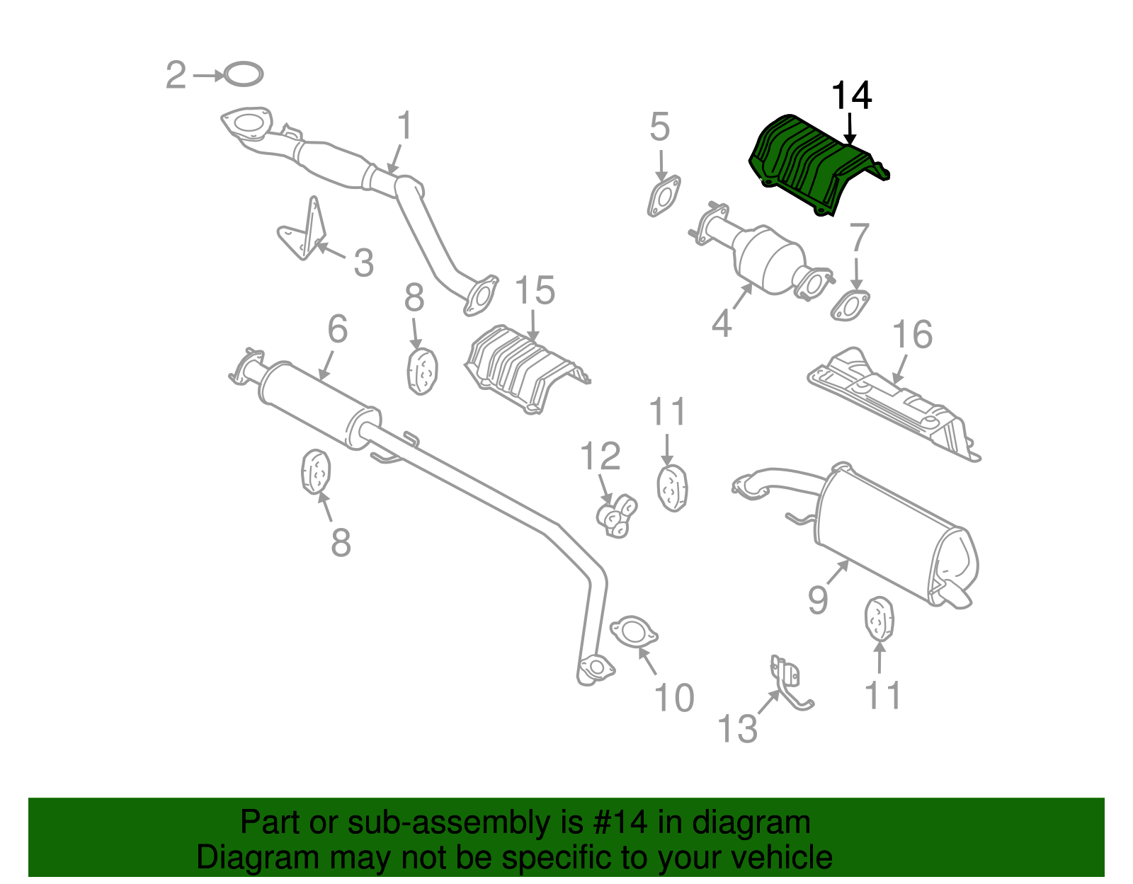 Exhaust Heat Shield - GM (95174407)
