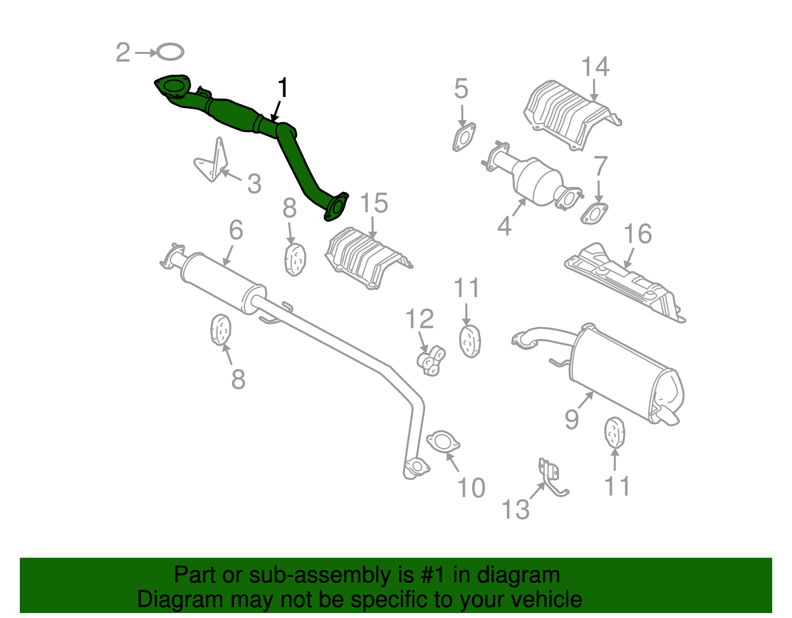Exhaust Front Pipe - GM (96654193)