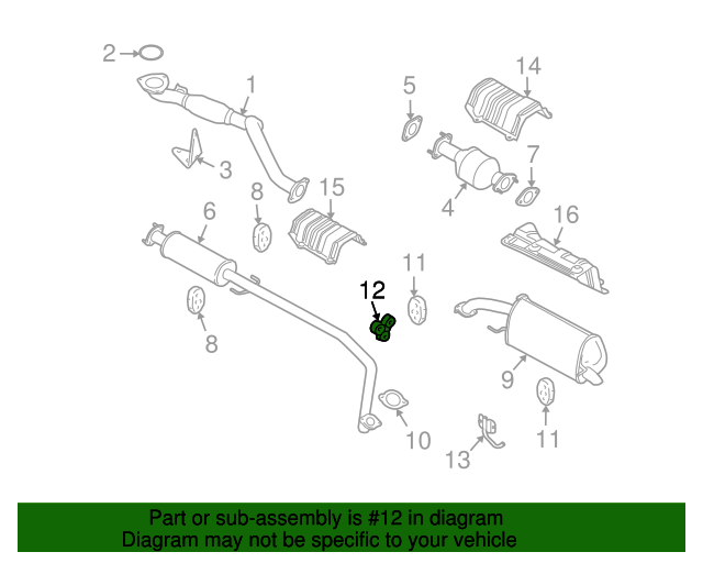 20042011 GM Exhaust Muffler Hanger 96536940