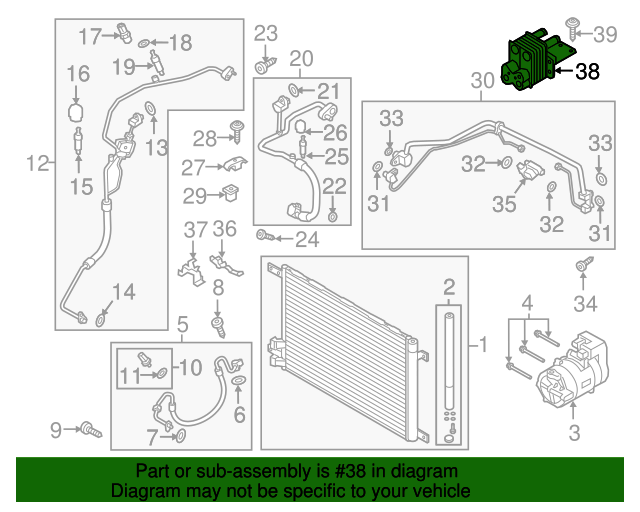 20162018 Audi A3 Sportback etron Auxiliary Heater 5Q0820031 Audi OEM Parts