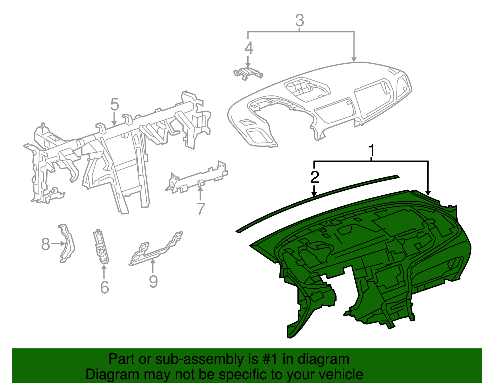 Instrument Panel - GM (95459662)