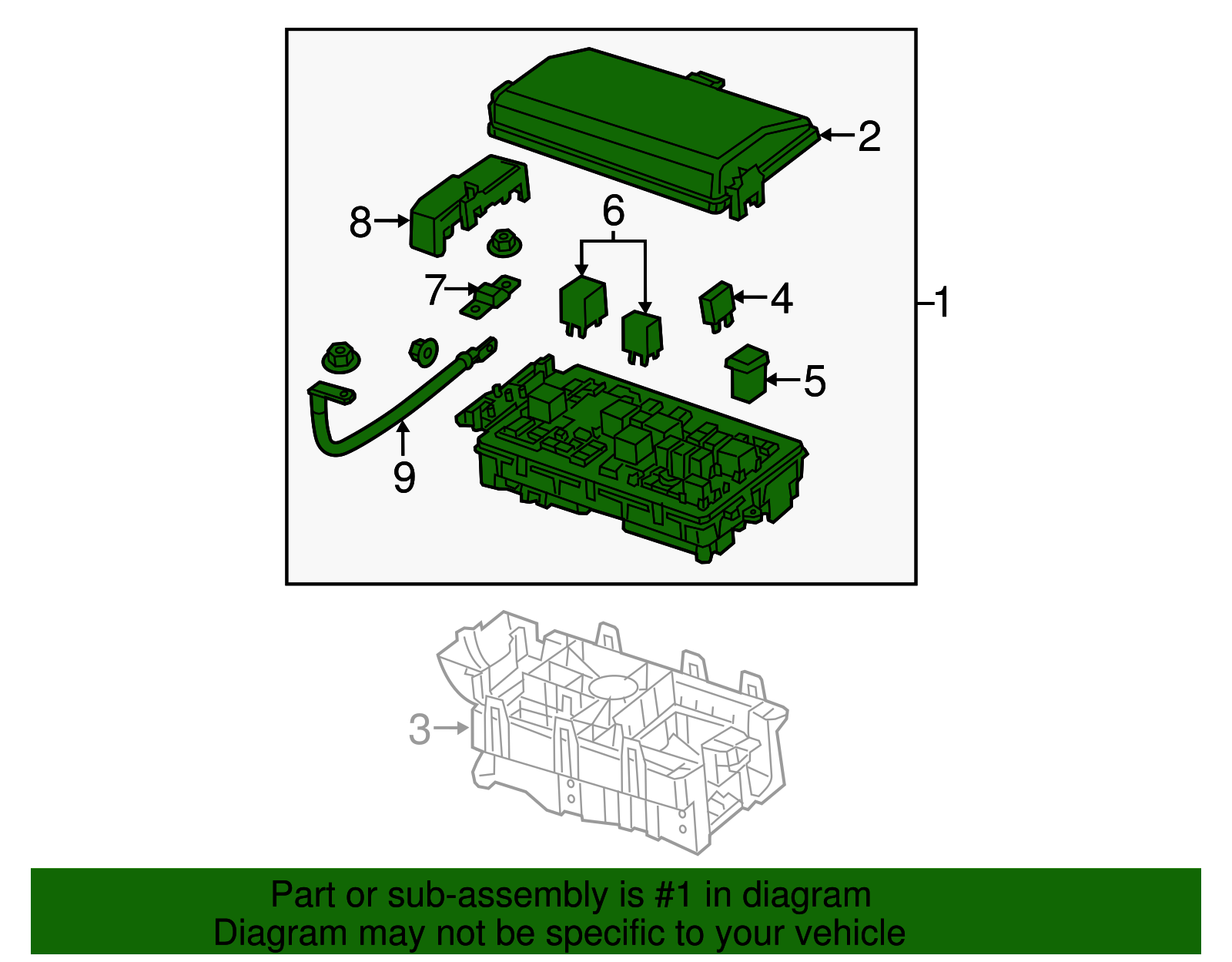 Front Compartment Fuse Block - Buick (90767240)