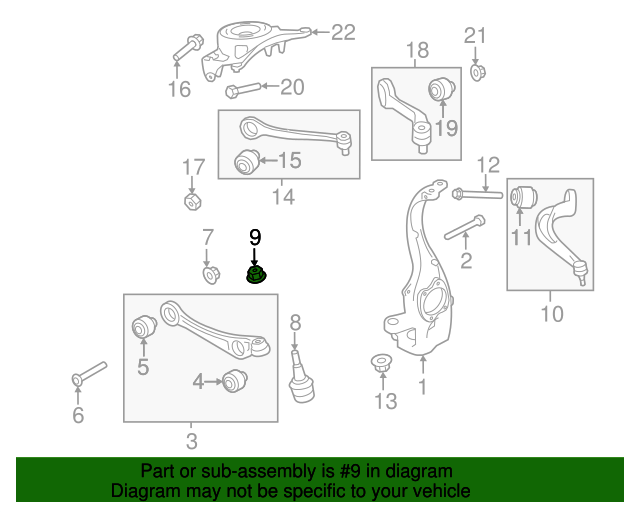 Audi OEM Lower Ball Joint Lock Nut Part# WHT-000-785-B | OEM Vehicle Parts