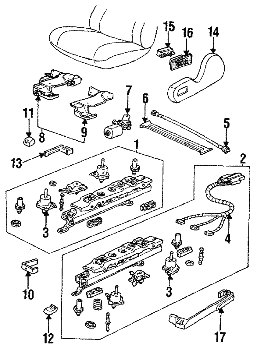 Harness Assembly-Wrg 6 Way D/Seat Adj Switch In Side Pn - GM (12097892)