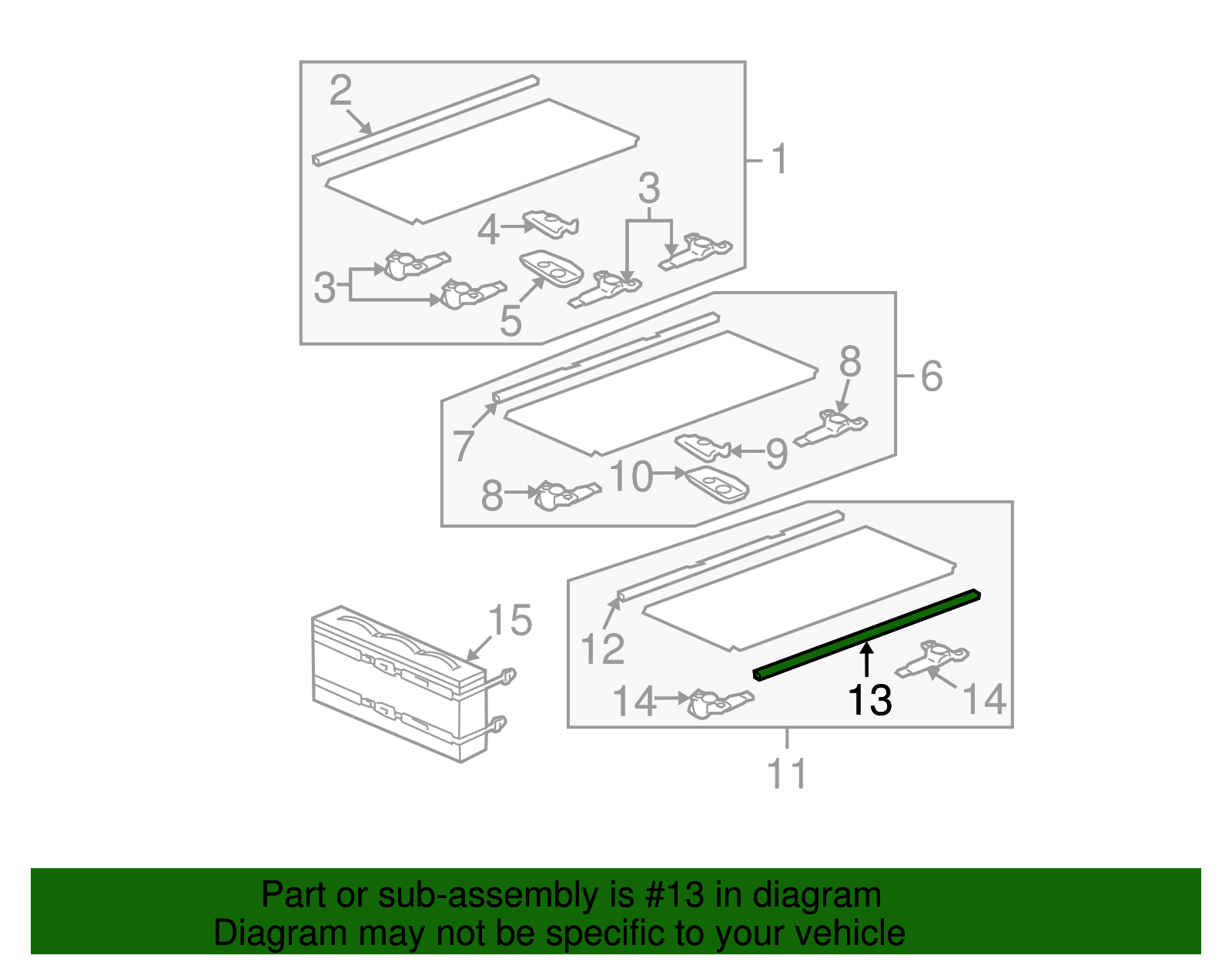 Cargo Box Rear Cover Seal - GM (88944067)