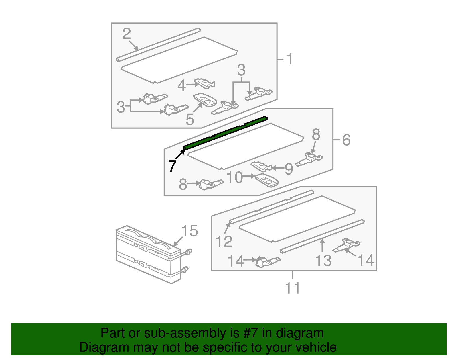 Cargo Box Center Cover Seal - GM (88944066)