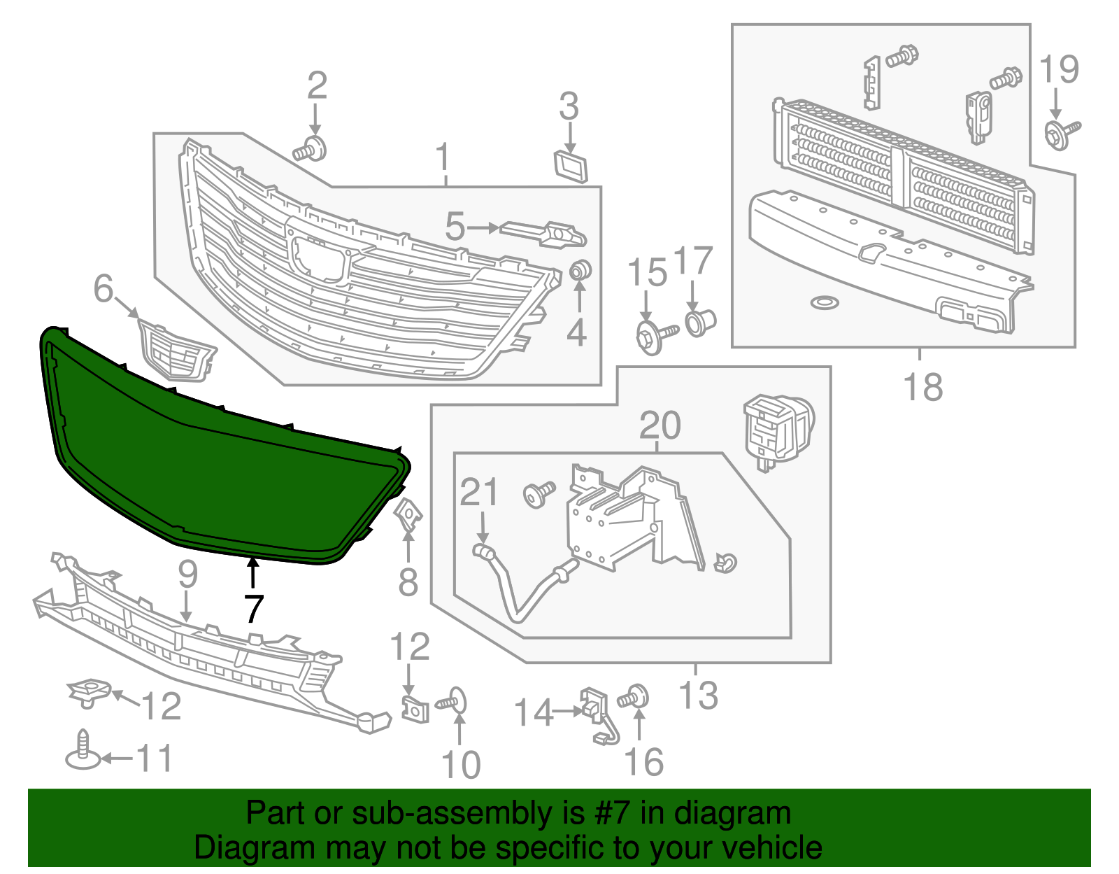 Front Grille Opening Bezel - GM (84075183)