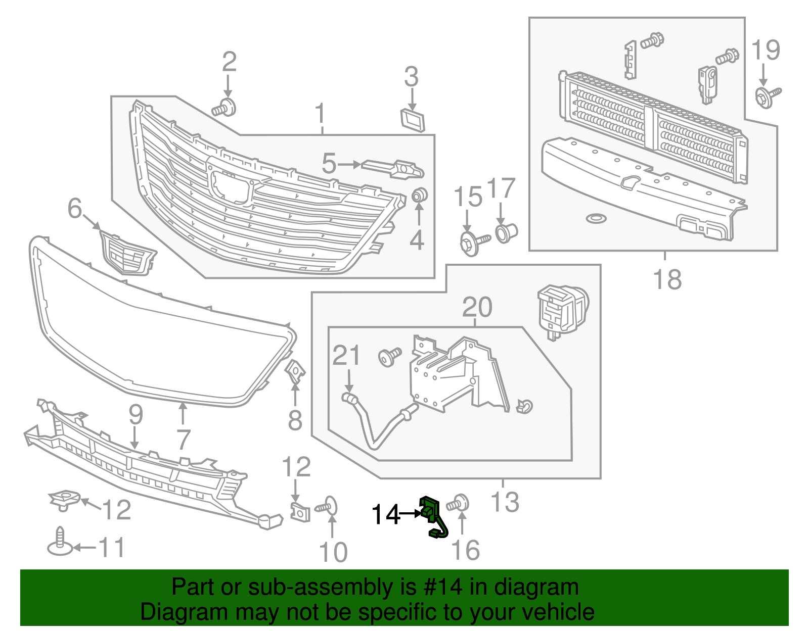 Rear Park Assist Camera - Cadillac (84130412)
