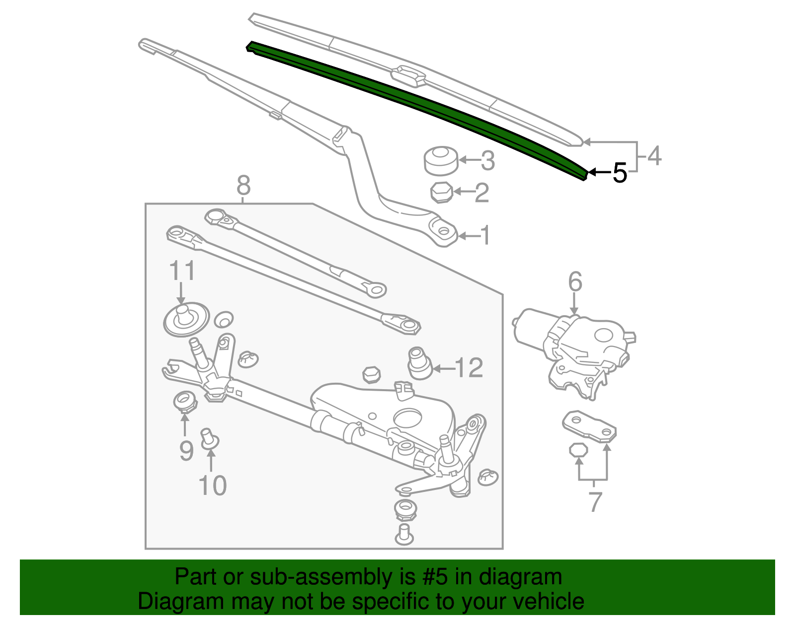 2007-2017 Honda Wiper Blade Refill 76622-STK-A02 | hondapartswd