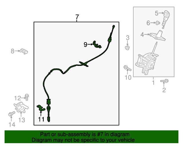 20132018 Ford CMax OEM Shift Control Cable DM5Z7E395D Ford Parts