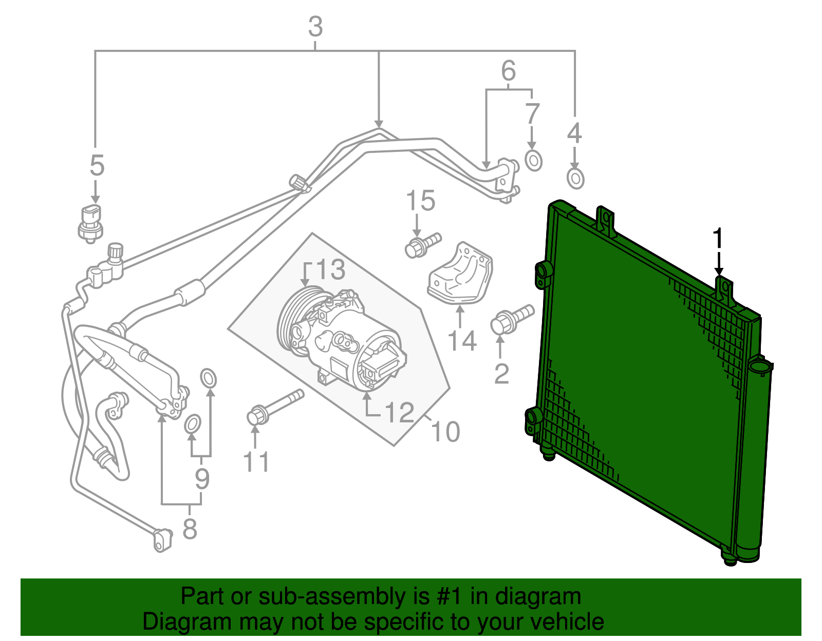 2017-2024 Mitsubishi Condenser 7812A339 | Mitsubishi Parts