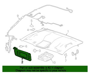 2014-2020 GM Gray Driver Side Sun Visor 84247212 GM | GMPartsDirect.com