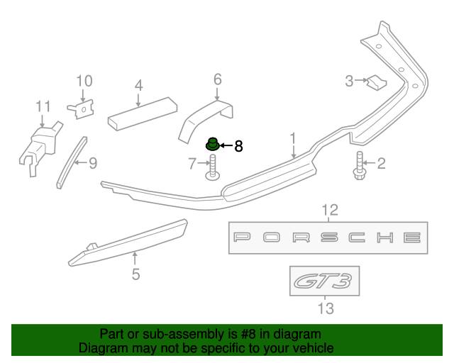 2014-2019 Porsche 911 Trim Molding Washer 900-151-028-01 | Porsche Marin