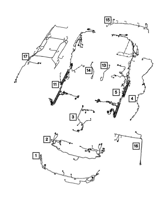 Genuine Mopar Front Fascia Wiring 68336460AD
