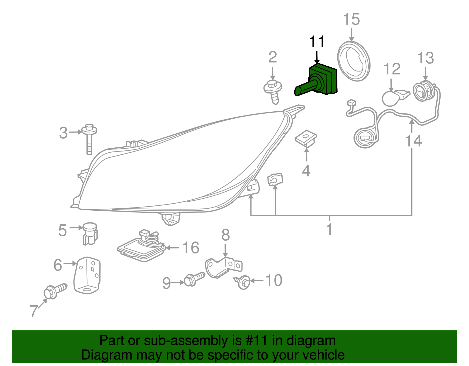 Headlamp Bulb - Buick (93175452)