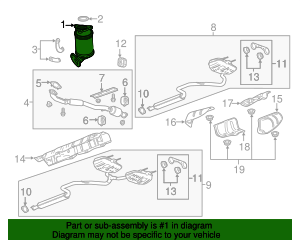 19420234 3-Way Catalytic Converter with Flanges and Studs 2013-2020 GM ...