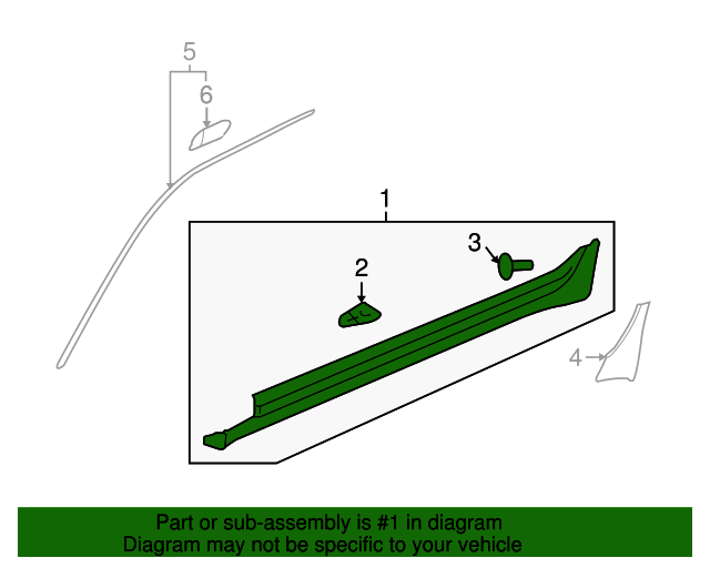 25957991 GM Primed Driver Side Rocker Panel Molding GM Parts Store