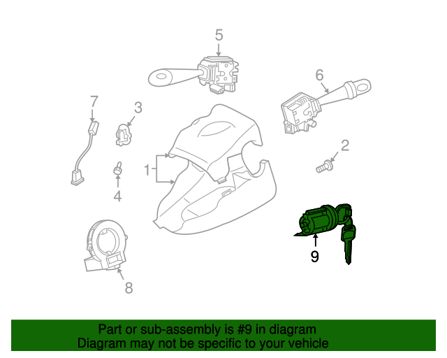 20042006 Scion Ignition Lock Cylinder 6905752440 Toyota Parts Center