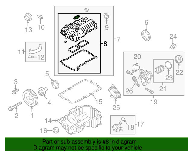URO Parts Valve Cover Gasket Set #11127588418 | For Select 2012-2018 BMW Models - Airtight Oil Seal Replacement