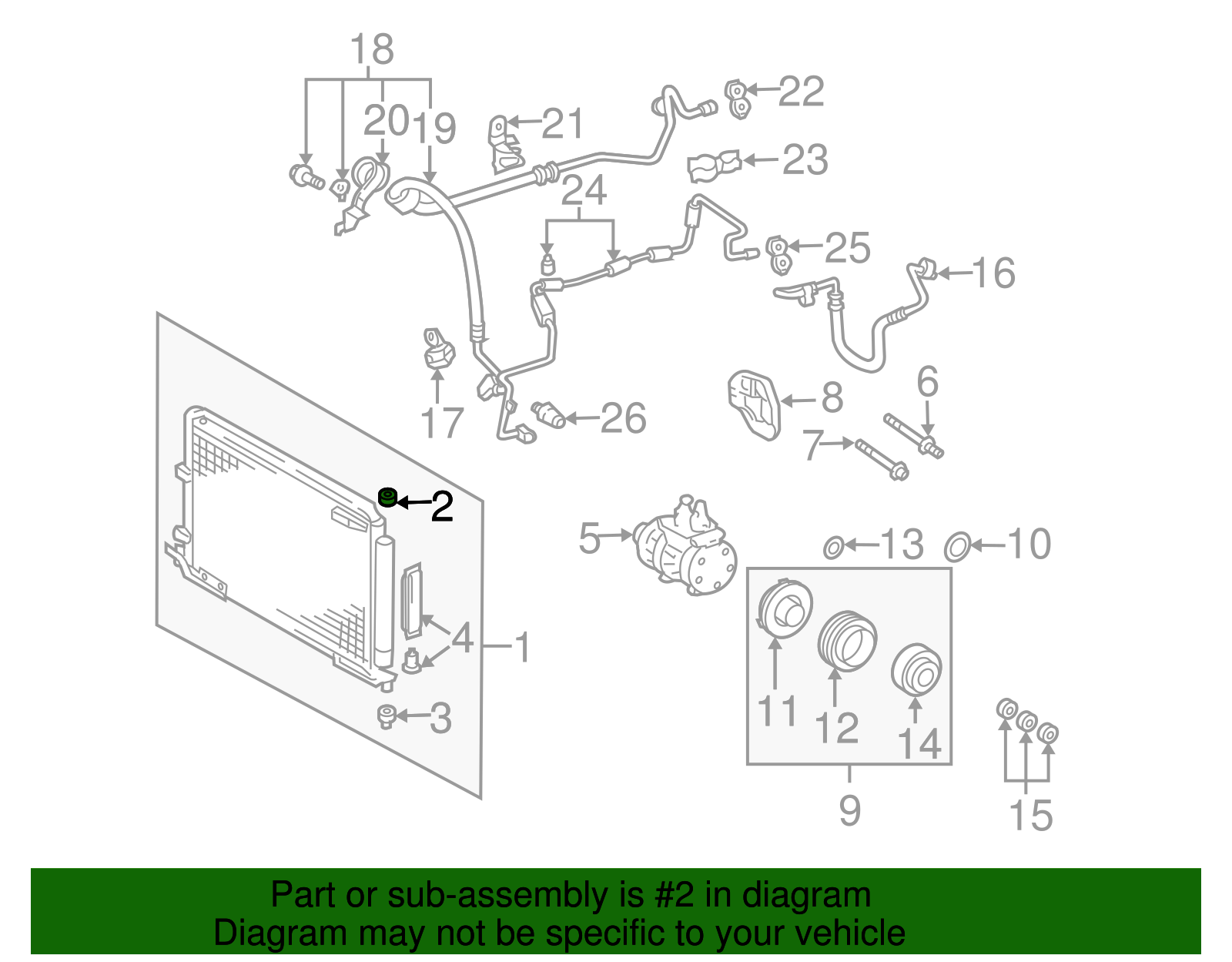 Condenser Upper Insulator - Toyota (88467-33030)