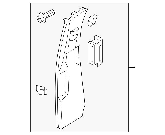 Upper Center Pillar Trim - Volkswagen (7P6-867-239-AJ-W0W)