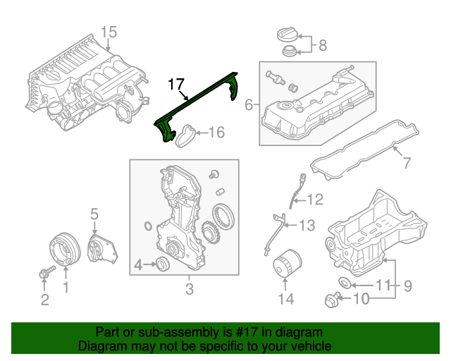 20052019 Nissan Frontier Intake Manifold Support 14017EA006 Nissan