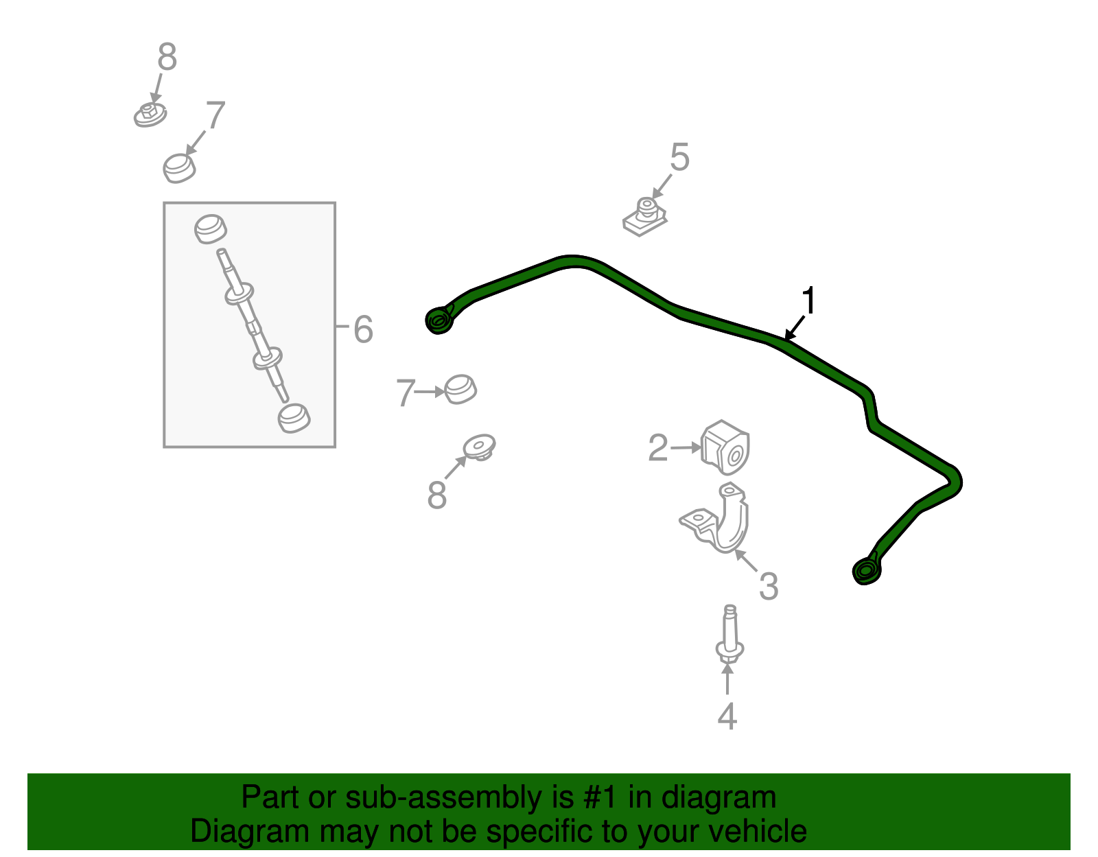 Stabilizer Bar - Ford (YW7Z-5A772-AA)