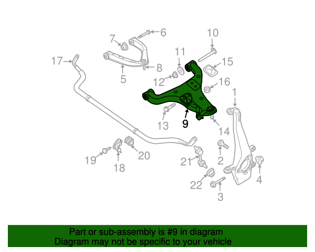 54500ZQ00A (54500zq00a) 20062010 Infiniti QX56 Lower Control Arm