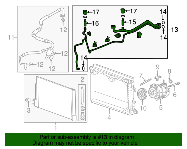 20182020 Buick Air Conditioning Refrigerant Heat Exchanger 84261909 GM