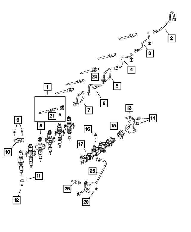 68533289AA Fuel Rail 20212023 Ram Mopar America