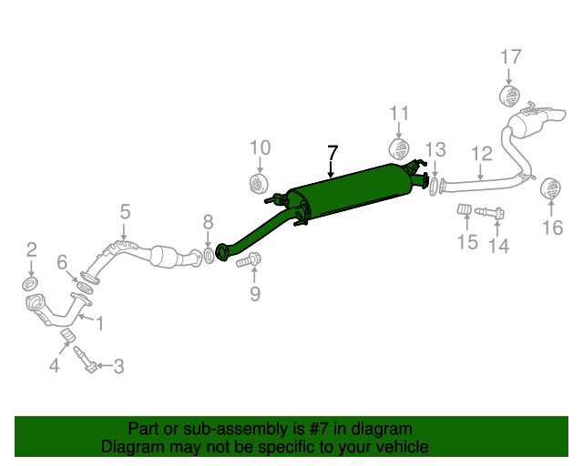 20132018 Toyota RAV4 Muffler & Pipe 174200V220 Toyota Parts Center